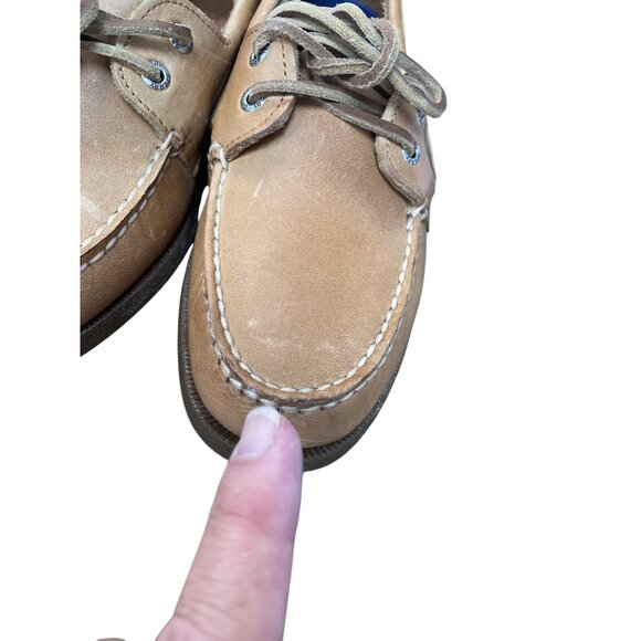 Sperry Mens Tan Leather Boat loafers Shoes Size 7.5M SKU 9252 - Picture 15 of 16